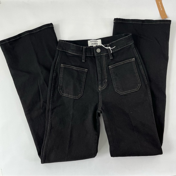 Reformation Alyssa Jeans Black 28 - Picture 2 of 9